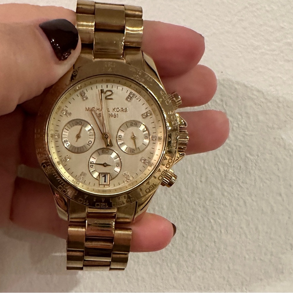 Michael Kors Gold-Tone Chronograph Watch